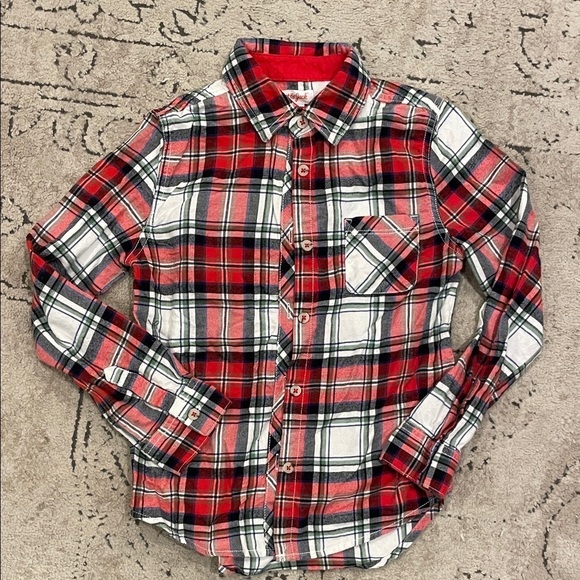 Cat & Jack Other - Cat & Jack Red Plaid Kids Button Down Shirt